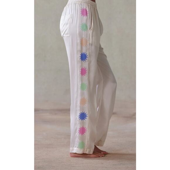 NWT Women's Pippa Moxy Pant in Ecru Sun Motif Sz Medium - Picture 2 of 4